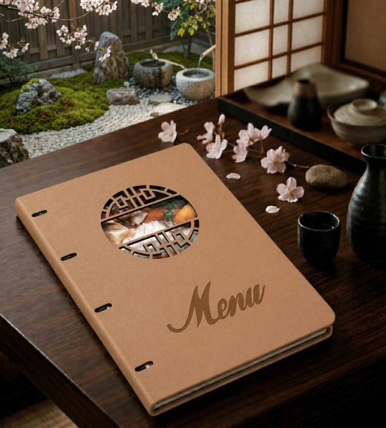 Porte-Menu A4 Classique en Similicuir PU Jaune – 18 Vues Style Lumineux & Moderne